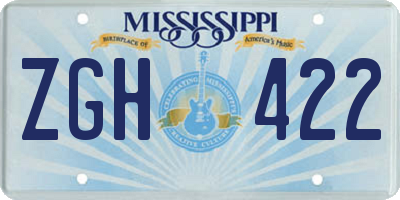 MS license plate ZGH422