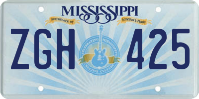 MS license plate ZGH425