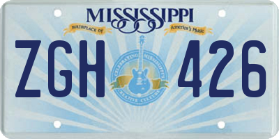 MS license plate ZGH426