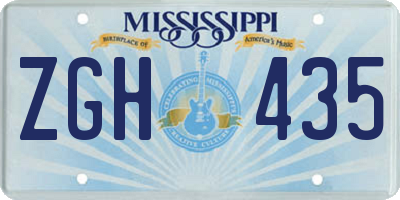 MS license plate ZGH435