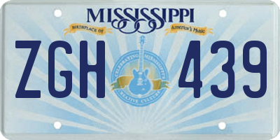 MS license plate ZGH439