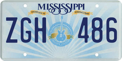 MS license plate ZGH486