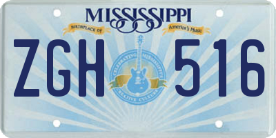 MS license plate ZGH516