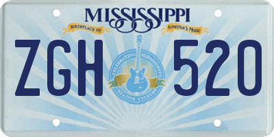 MS license plate ZGH520