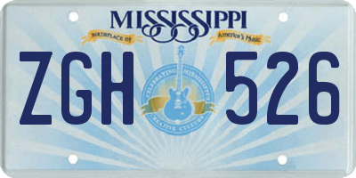 MS license plate ZGH526