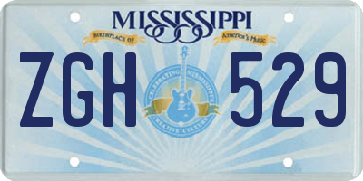 MS license plate ZGH529