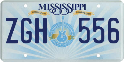 MS license plate ZGH556