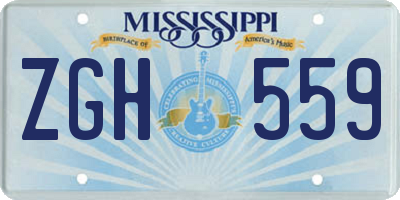 MS license plate ZGH559