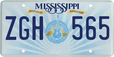 MS license plate ZGH565