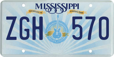 MS license plate ZGH570