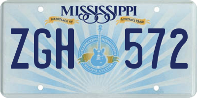 MS license plate ZGH572