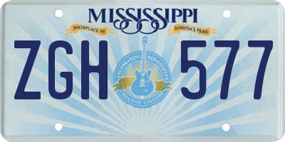 MS license plate ZGH577