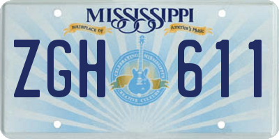 MS license plate ZGH611
