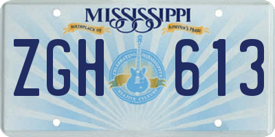 MS license plate ZGH613