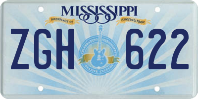 MS license plate ZGH622