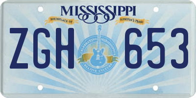 MS license plate ZGH653