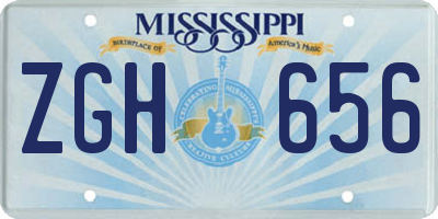 MS license plate ZGH656