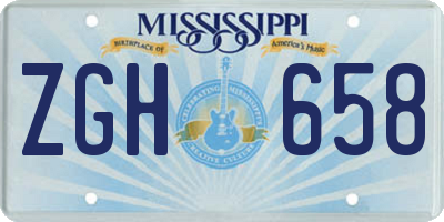 MS license plate ZGH658