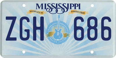 MS license plate ZGH686