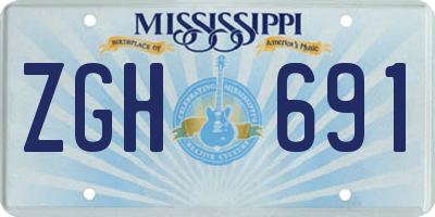 MS license plate ZGH691