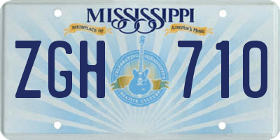 MS license plate ZGH710