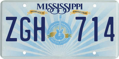 MS license plate ZGH714