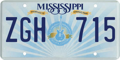 MS license plate ZGH715