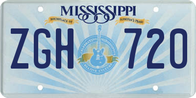 MS license plate ZGH720