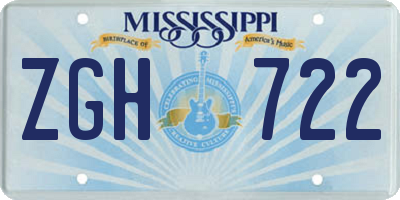 MS license plate ZGH722