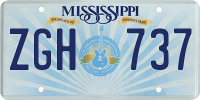 MS license plate ZGH737