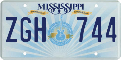 MS license plate ZGH744
