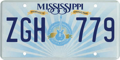 MS license plate ZGH779