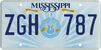MS license plate ZGH787