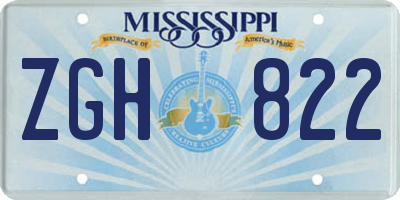 MS license plate ZGH822