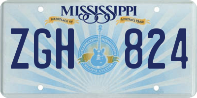 MS license plate ZGH824