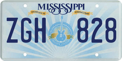MS license plate ZGH828