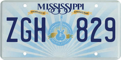 MS license plate ZGH829