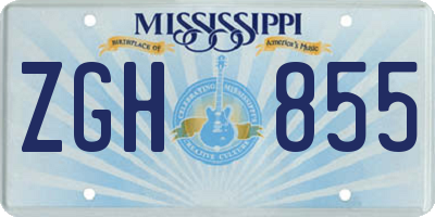 MS license plate ZGH855