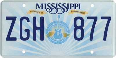 MS license plate ZGH877