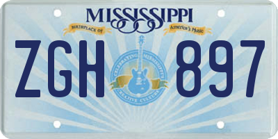 MS license plate ZGH897