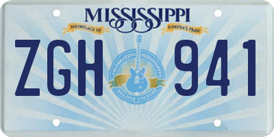 MS license plate ZGH941