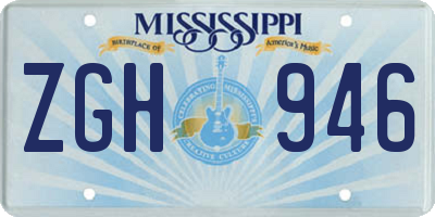 MS license plate ZGH946