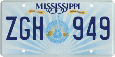 MS license plate ZGH949