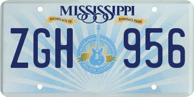 MS license plate ZGH956