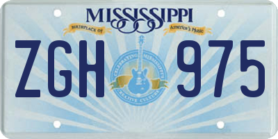 MS license plate ZGH975