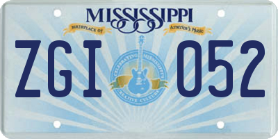 MS license plate ZGI052