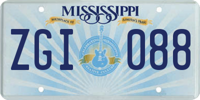 MS license plate ZGI088
