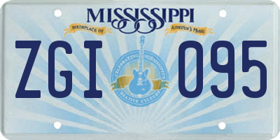 MS license plate ZGI095