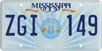 MS license plate ZGI149