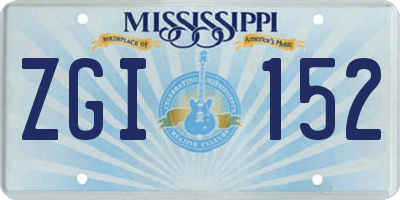 MS license plate ZGI152
